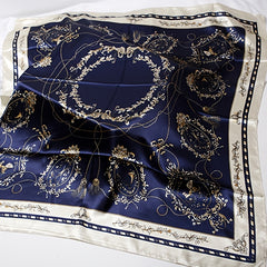 Floral Paisley Print Square Scarf Silk Neck Scarf Head Wrap Bandana