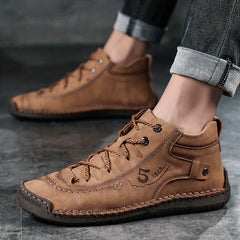 Men's Stitching Casual Shoes Outdoor Ankle Boots Walking Sneakers