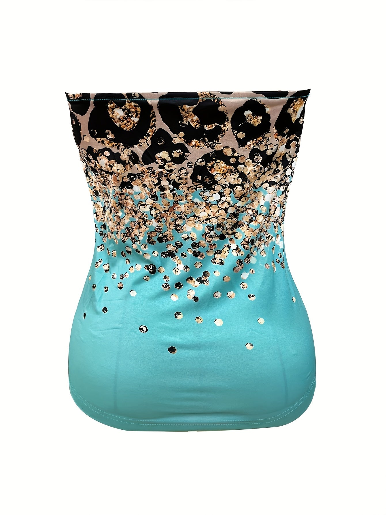 Leopard Print Tube Top Sleeveless Casual Summer Women's Clothing