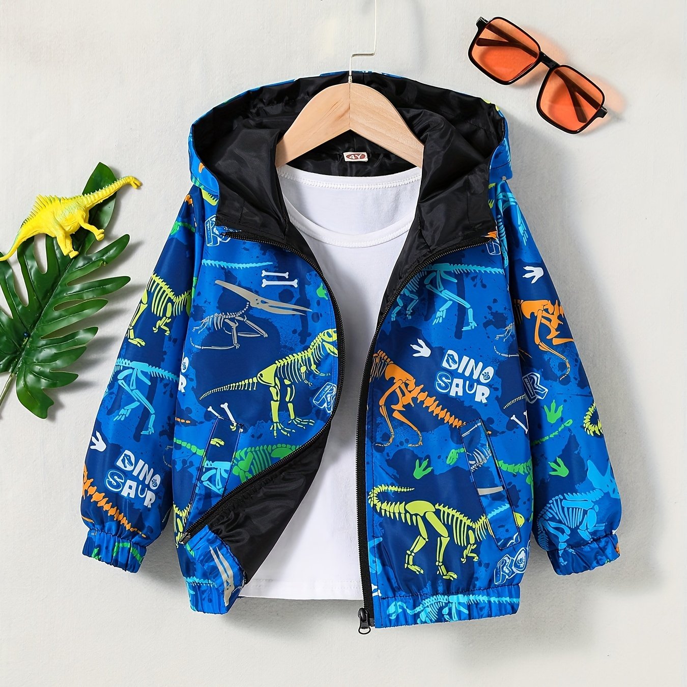 Kids Camouflage Print Windbreaker Jacket Hooded Zipper Outdoor Coat