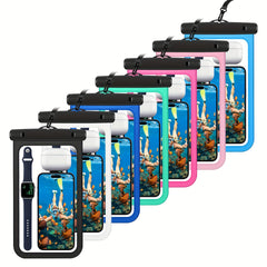 IPX8 Waterproof Bag for Large Phones, PVC Touch Screen Storage