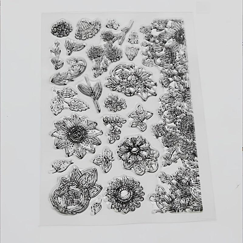 Flower Silicone Clear Stamp for DIY Scrapbooking