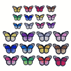 12pcs Butterfly Iron On Patches for Clothes Repair and Decor