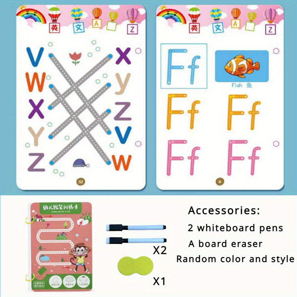 33 Page Pen Control Training Erasable Pen Focus Logical Thinking Puzzle for Kids