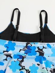 Floral Tank Top & Shorts Swimsuit Set