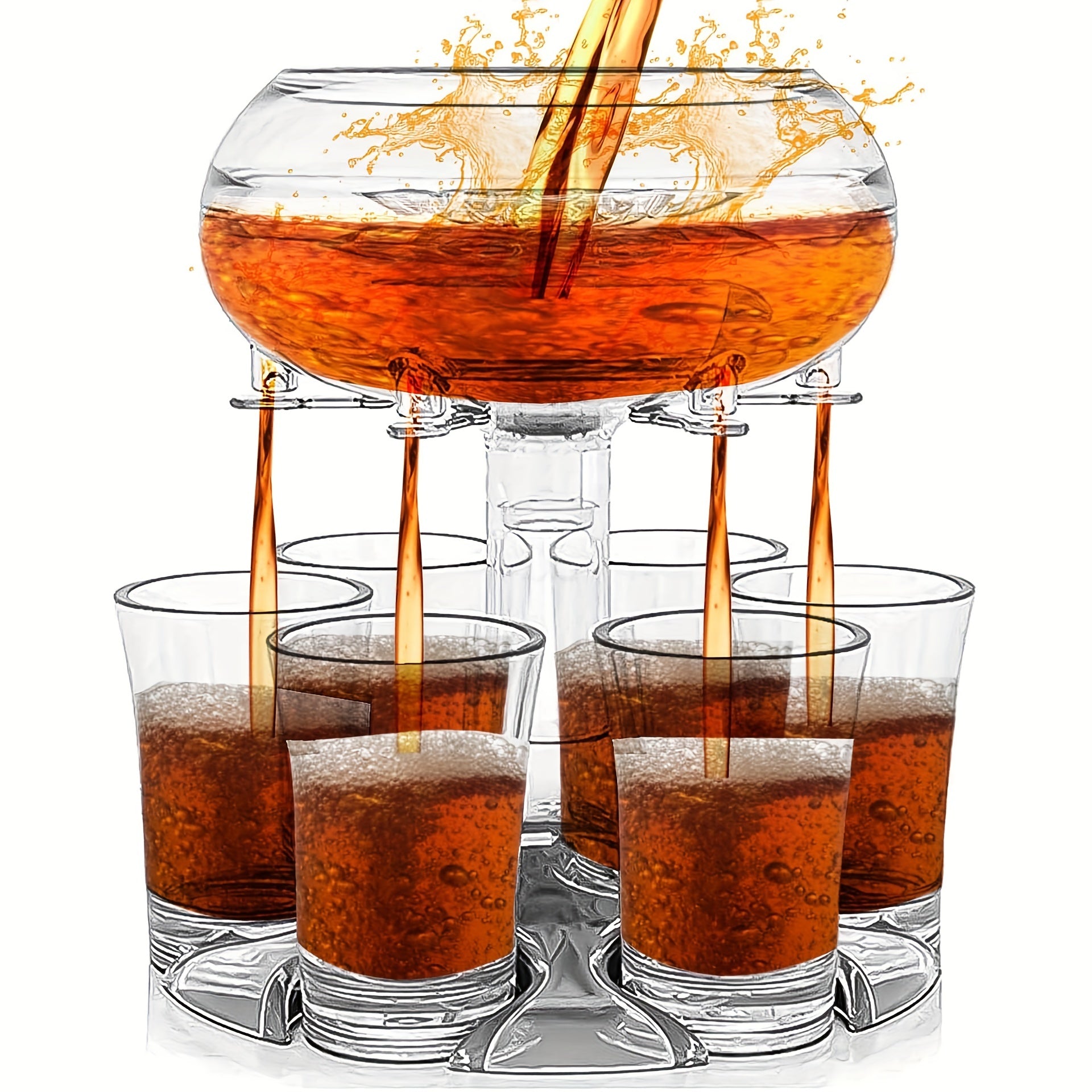 6pcs Shot Glass Dispenser Bar Diverter Holder Liquids 6 Shot Dispenser