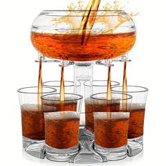 6pcs Shot Glass Dispenser Bar Diverter Holder Liquids 6 Shot Dispenser