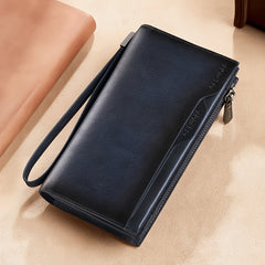 Gender Neutral Leather Travel Wallet Clutch Bag