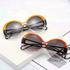 Y2K Round Frame Sunglasses Gradient Lens Glasses UV400