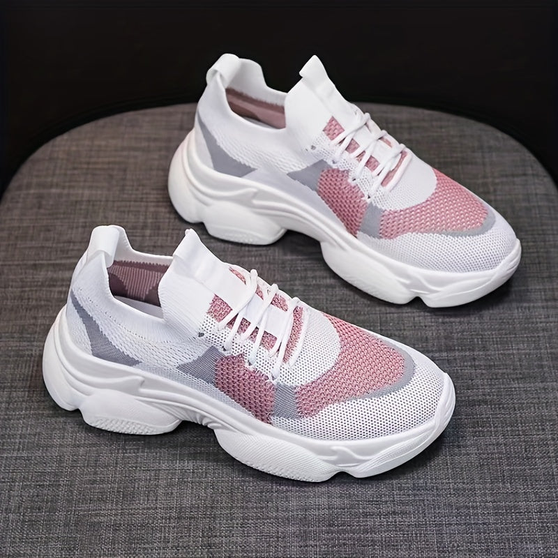 Women's Breathable Sneakers Low Top Lace Up Shoes