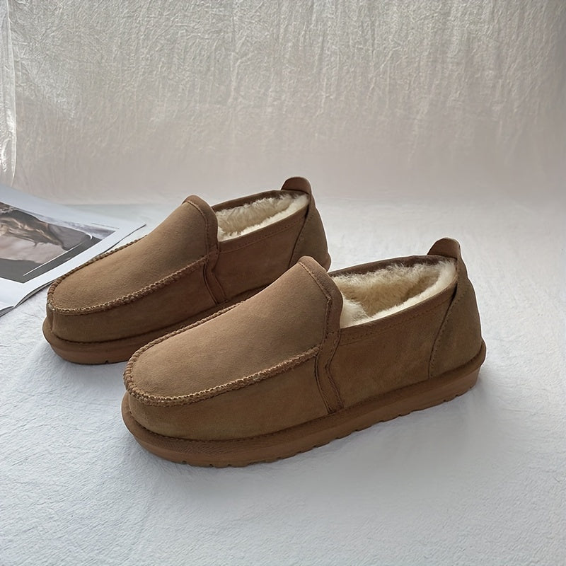 Men's Fleece Warm Slip On Moccasines for Winter