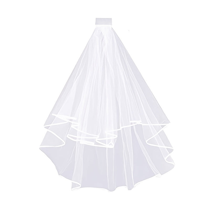 Wedding Veil With Hair Comb Bridal Headwear Non Slip Hair Accessory