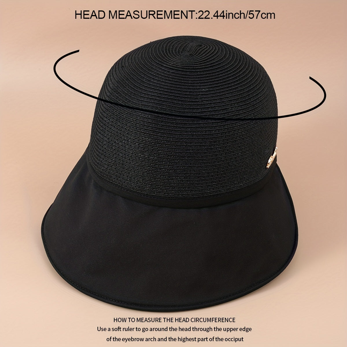 Wide Brim Sun Hat Baseball Cap with Label Patch
