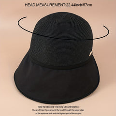 Wide Brim Sun Hat Baseball Cap with Label Patch