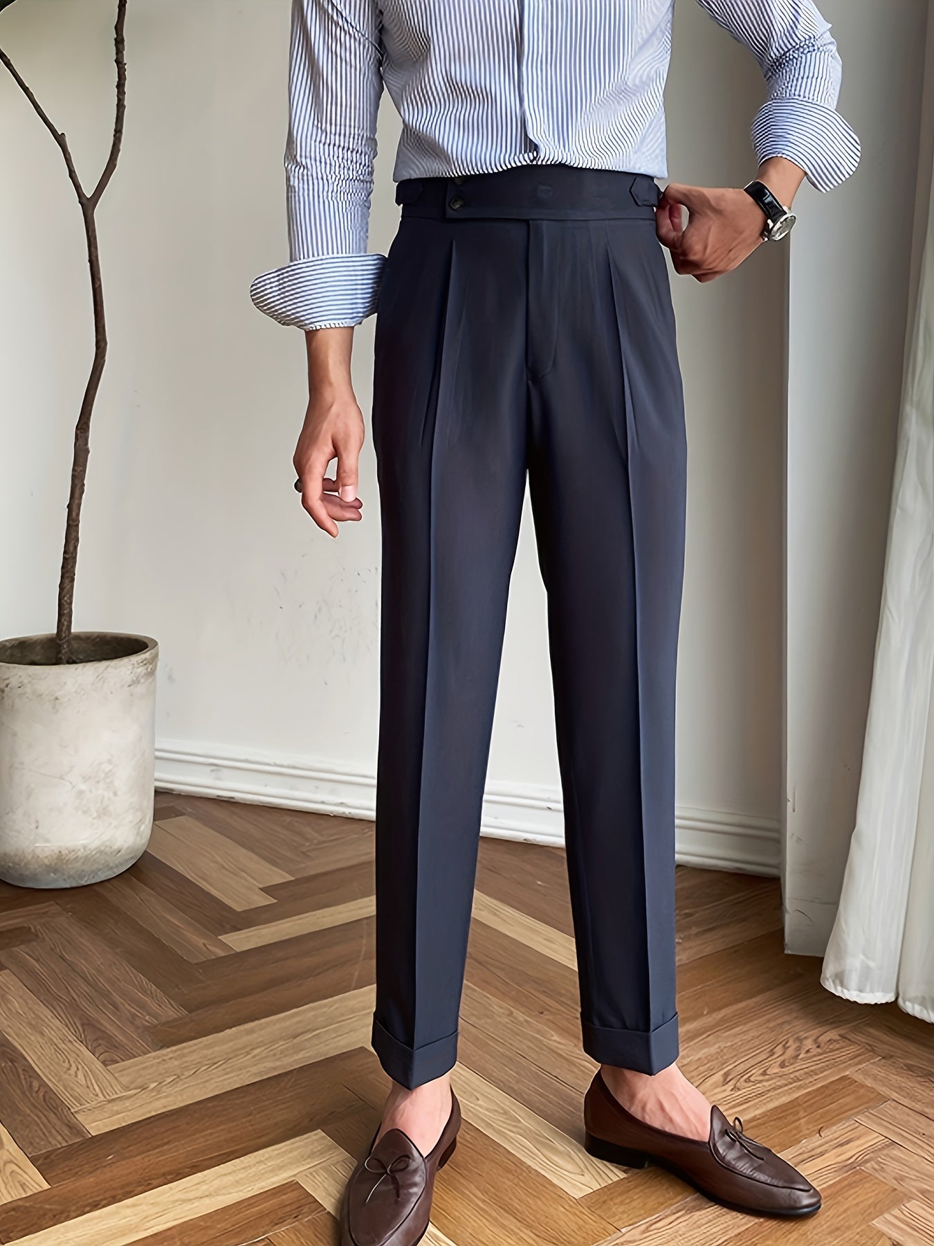 British Style Business Formal Wear Suit Pant Casual Office Trousers