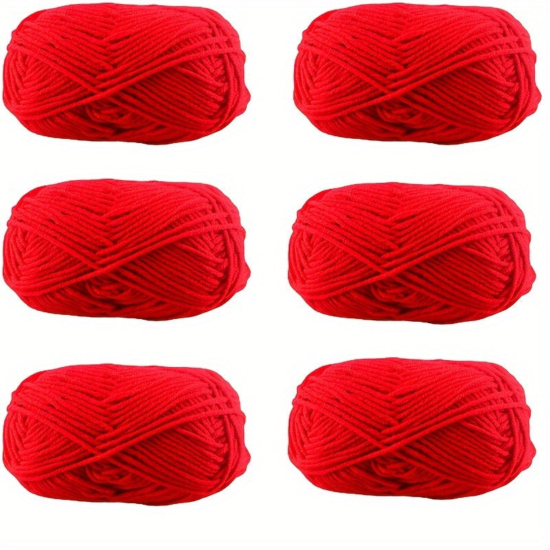 6pcs Mini Acrylic Yarn for Knitting Crocheting Projects 50m Total