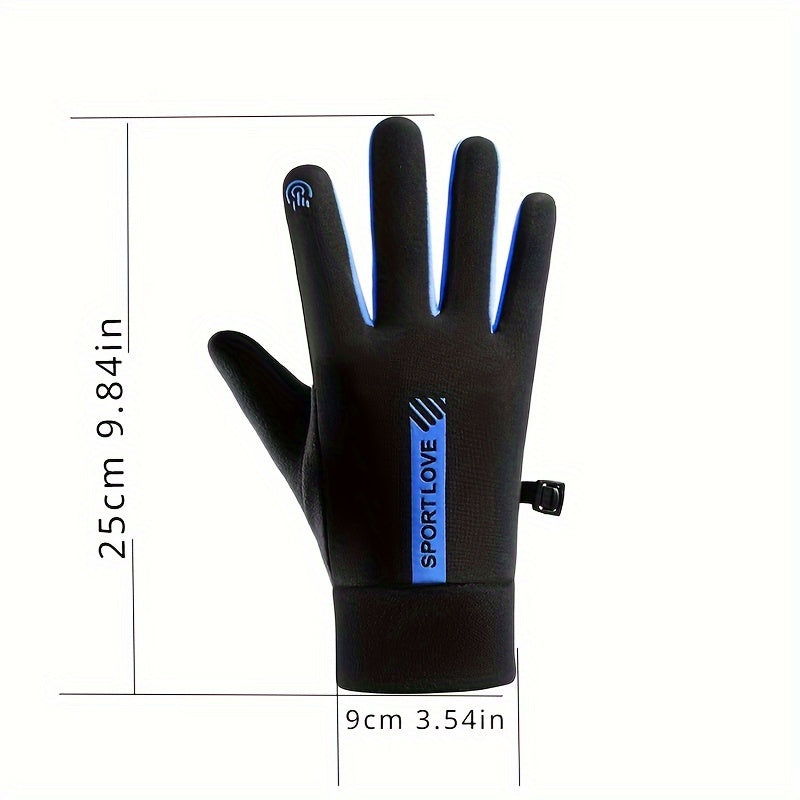 Plush Insulated Gloves for Winter Sports Touch Screen Outdoor Gloves