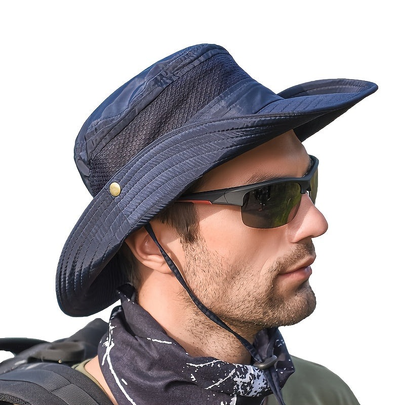 Stay & Protected Fisherman Hat Wide Brim Mesh Breathable for Outdoor Activities