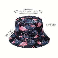 Flamingo Leaf Reversible Bucket Hat Unisex