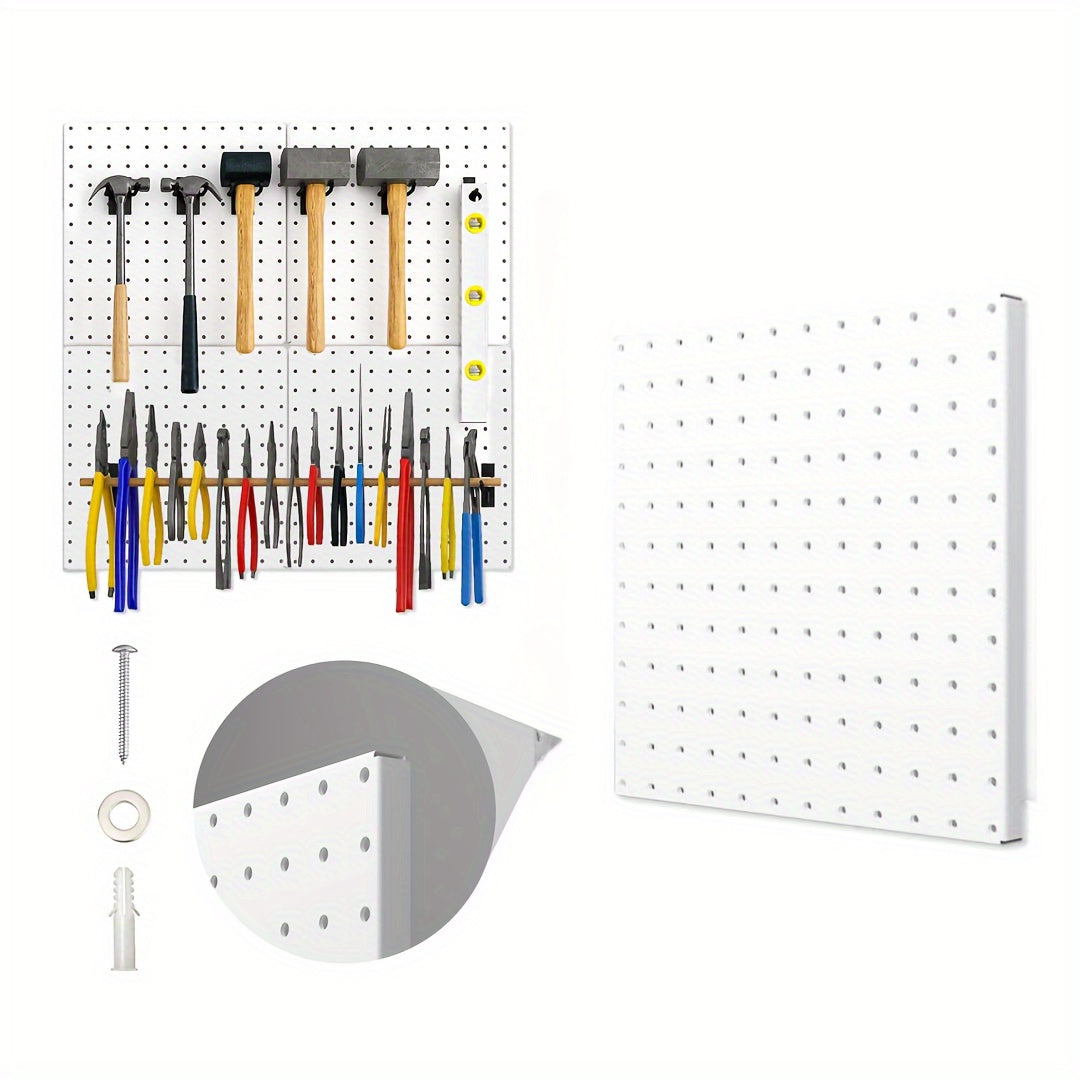 Metal Pegboard 1pc 1set 2 54cm Hole Spacing Storage Rack with Screws