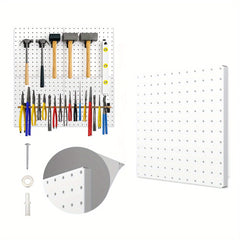 Metal Pegboard 1pc 1set 2 54cm Hole Spacing Storage Rack with Screws