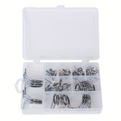 75pcs Stainless Steel Frame Ceramic Ring Fishing Rod Tip Repair Kit