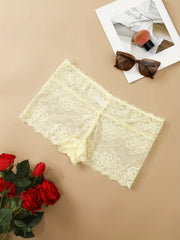 3 Pack Plus Size Lace High Waist Boy Shorts Briefs