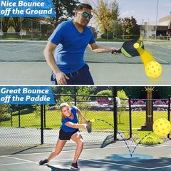 12pcs Outdoor Pickleball with 40 Holes - Durable and Resilient Pickleball