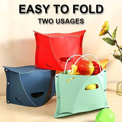 Card Stool With Rope Handle Foldable Small Stool & Storage Bag