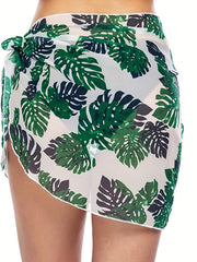 Graphic Print Sarong Skirts for Beach Wear