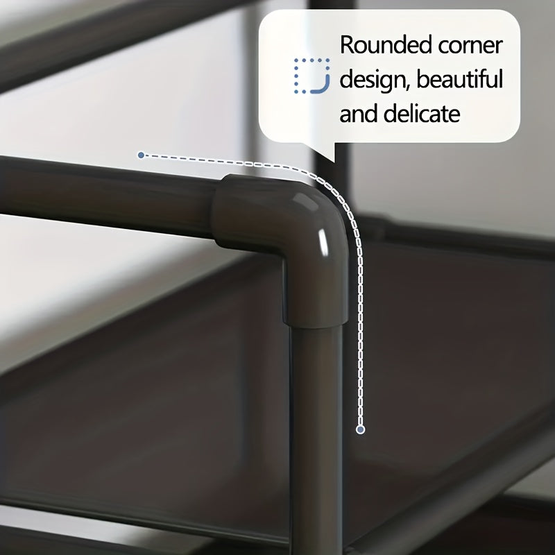 1pc Standing Floor Coat Rack Carbon Steel Shoes Rack Multifunctional Storage