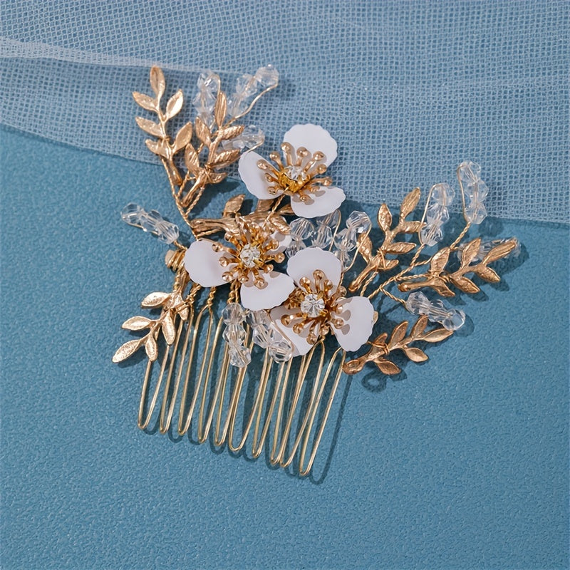 Girls Rhinestone Hairpin Vintage Flower Fairy Hair Accessories