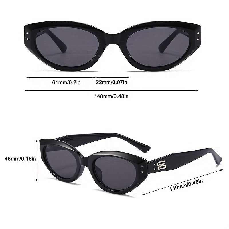 Men's Cat Eye Shape Sunglasses Vintage PC Sunglasses