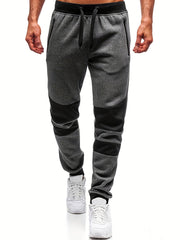 Men's Loose Fit Block Joggers with Drawstring Waist