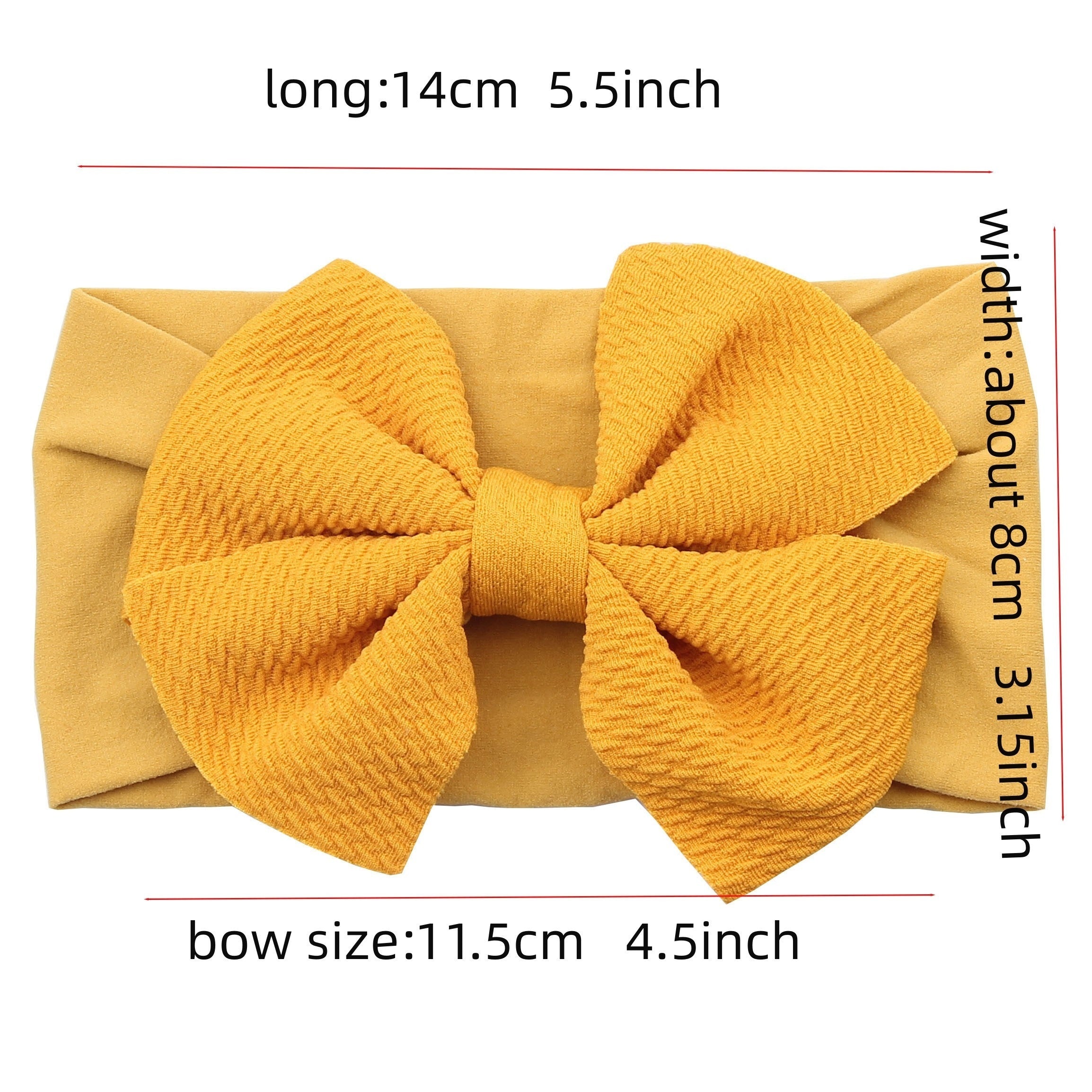 Elastic Bow Wide Brim Headband for Baby Girls