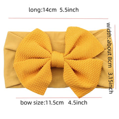 Elastic Bow Wide Brim Headband for Baby Girls