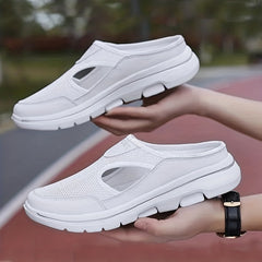 Women's Summer Casual Shoes Breathable Mesh Sandals Soft Half Slippers