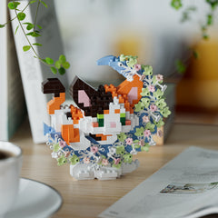 400 pcs DIY Particle Building Blocks Moon Flower Mini Animal Series