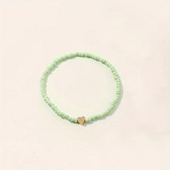 Girls Colorful Foot Anklet Bracelets with Heart Accessories