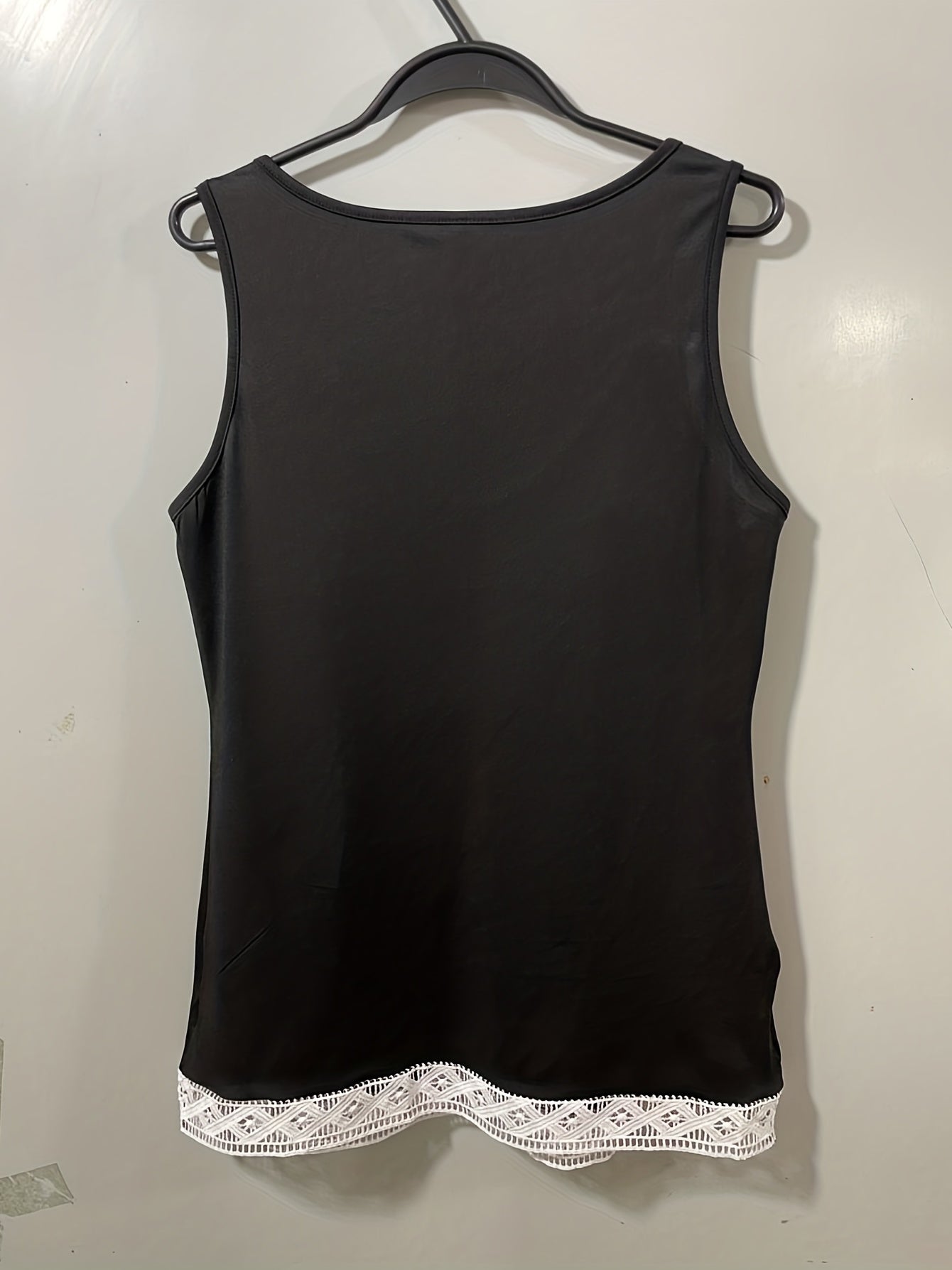 Lace Tank Top V Neck Sleeveless