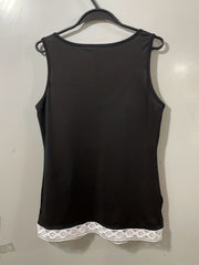 Lace Tank Top V Neck Sleeveless