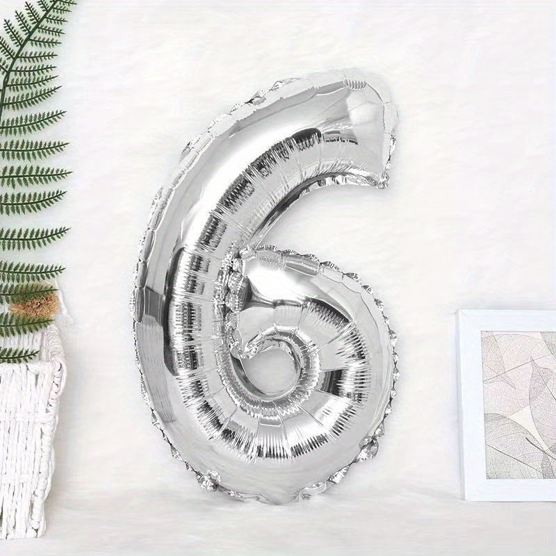 40 inch Silver 0-9 Number Party Balloons Set, Birthday Decoration