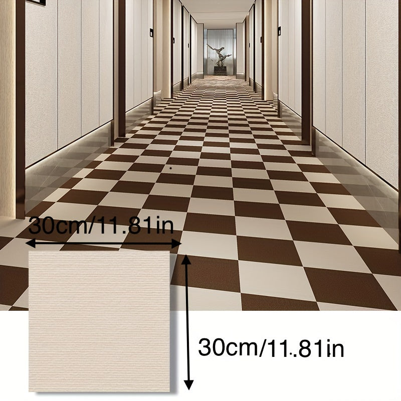 10pcs Adhesive Carpet Tile Peel & Stick Floor Tile Home Decoration
