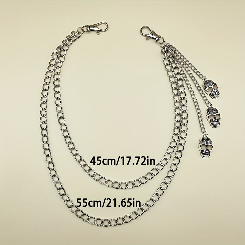 Skull Chains Men's Decorative Pant Chain Jeans Waist Chains