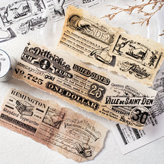 Retro Text Roll Ticket Bag - 6 Styles