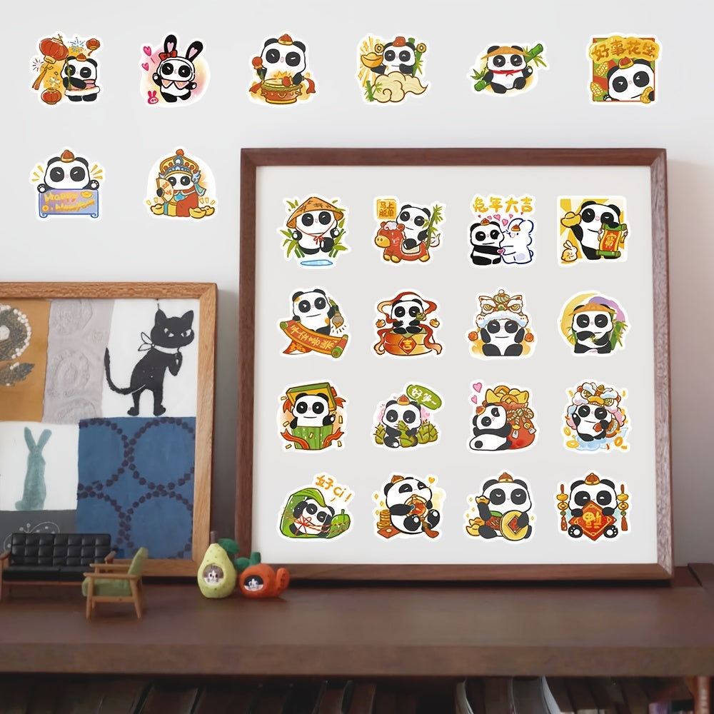 120pcs Creative Panda Stickers Waterproof DIY Party Gift Decoration