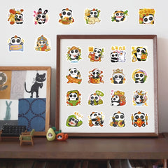 120pcs Creative Panda Stickers Waterproof DIY Party Gift Decoration
