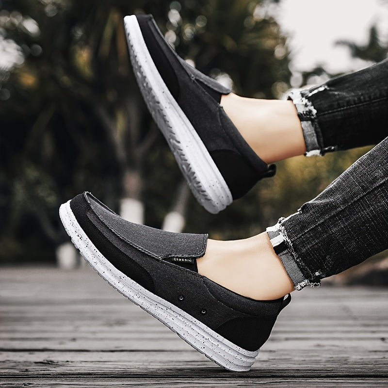 Men's Canvas Loafer Shoes Slip On Lightweight Walking Sneakers