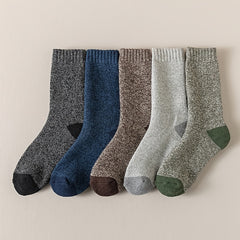 5 Pairs Men's Winter Thickened Velvet Warm Socks