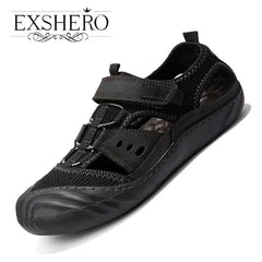 Men's Leather Non-slip Sandals Quick Dry Beach Shoes